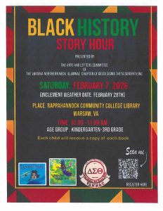Poster for Black History Month Story Hour